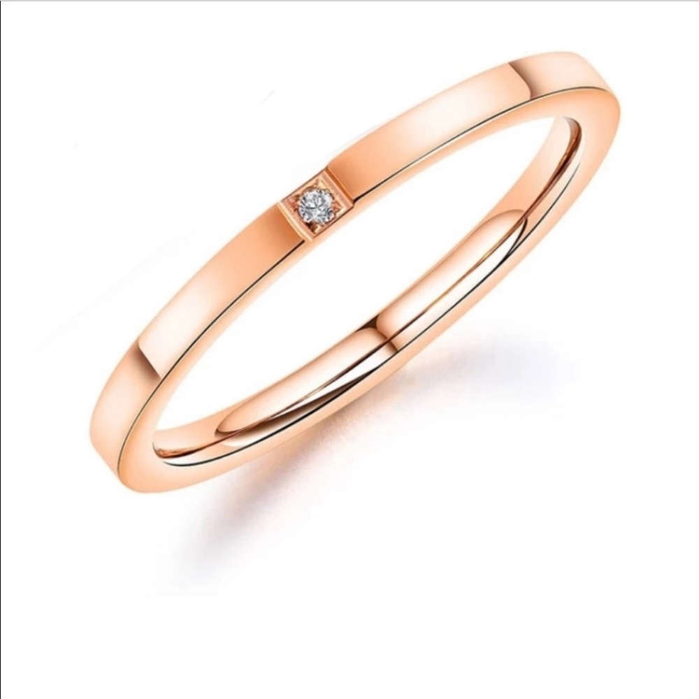 4 Dainty CZ-Rose Gold Rings!!!